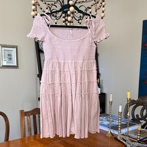 Free People Blush Pink Mini Dress